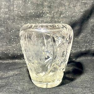 Small Vintage 24% Lead Crystal Vase